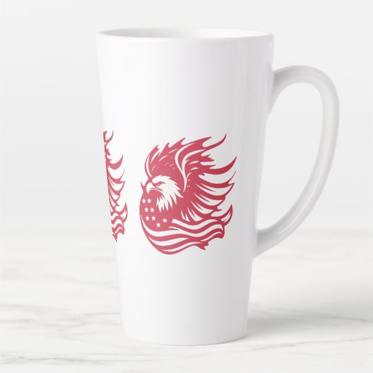 Atemberaubendes Patriotic Eagle Digital Artwork Milchtasse (Rechts)