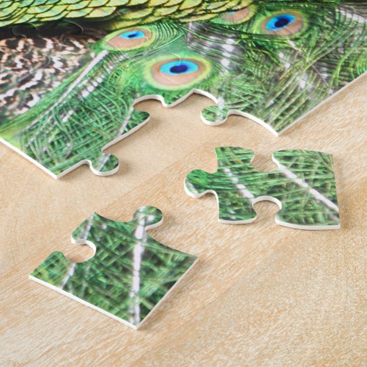 Atemberaubendes Pfau-Foto Puzzle (Seite)