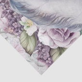 Atemberaubendes Pferd Graue Flora Seidenpapier (Detail)