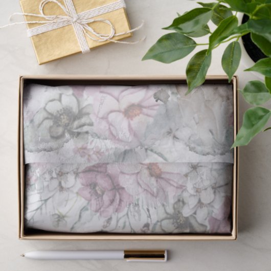 Atemberaubendes Pferdeapfel Graue Flora Seidenpapier (Geschenk)