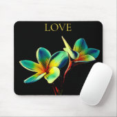 Atemberaubendes Plumeria Watercolor Theme Mousepad (Mit Mouse)