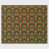 💛 🧡 ❤️ Atemberaubendes polnisches Folk Wycinanki Geschenkpapier (Flach)