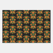 💛 🧡 ❤️ Atemberaubendes polnisches Folk Wycinanki Geschenkpapier Set (Vorderseite 2)