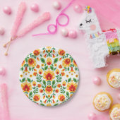 💛 🧡 ❤️ Atemberaubendes polnisches Folk Wycinanki Pappteller (Party)