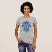 💙 💛 🧡 Atemberaubendes polnisches Folk Wycinanki T-Shirt (Vorne ganz)
