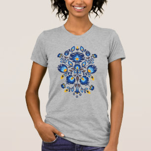 💙 💛 🧡 Atemberaubendes polnisches Folk Wycinanki T-Shirt