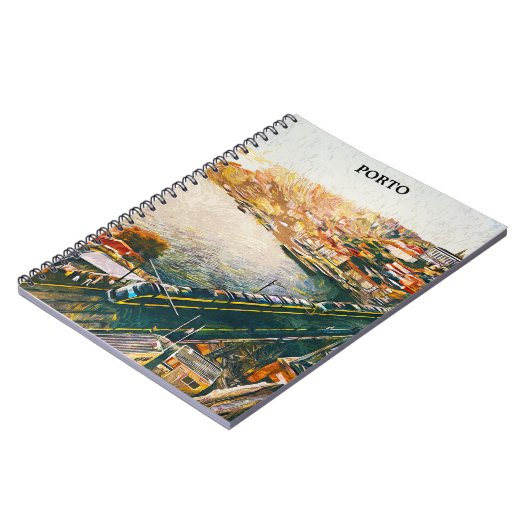 Atemberaubendes Porto Portugal Ölgemälde Notizblock (Linke Seite)