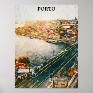 Atemberaubendes Porto Portugal Ölgemälde Poster