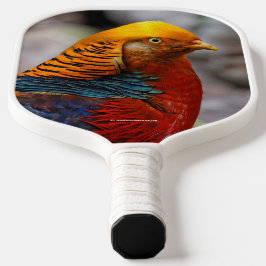 Atemberaubendes Profil eines roten Golden Pheasant Pickleball Schläger