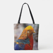 Atemberaubendes Profil eines roten Golden Pheasant Tasche (Rückseite)