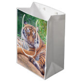 Atemberaubendes Rekrutieren von Tigerfotografie Mittlere Geschenktüte (Vorderseite Schrägansicht)