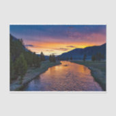 Atemberaubendes River Sunset Decoupage Tissue Pape Seidenpapier (Vorderseite)