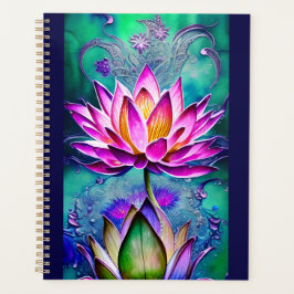Atemberaubendes rosa Lotus Blume Portrait Planer
