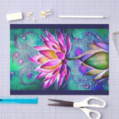 Atemberaubendes rosa Lotus Blume Portrait Seidenpapier (Handwerk)