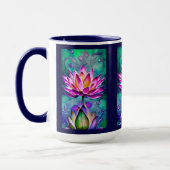 Atemberaubendes rosa Lotus Blume Portrait Tasse (Links)