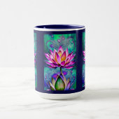 Atemberaubendes rosa Lotus Blume Portrait Tasse (Zentrum)