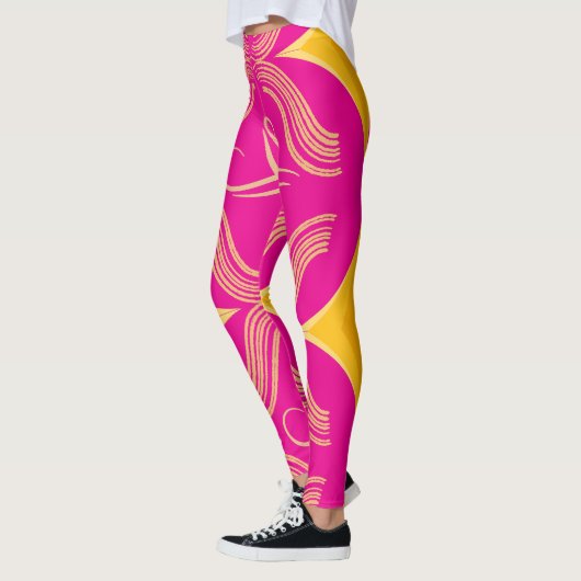 Atemberaubendes rosa Muster Leggings (Links)