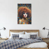 Atemberaubendes Rotes Bombshell Drag Queen Portrai Leinwanddruck (Insitu (Schlafzimmer))