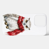 Atemberaubendes Schneeweißes Owl mit rotem Scarf Case-Mate iPhone Hülle (Rückseite (Horizontal))