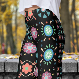 Atemberaubendes Schwarz-Skandinavien-Muster Leggings