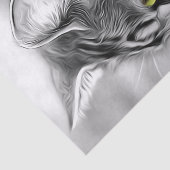 Atemberaubendes Schwarz-Weiß-Katzenkätzchen Dekoup Seidenpapier (Ausschnitt)