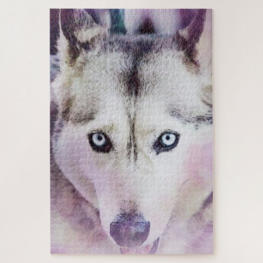 Atemberaubendes sibirisches Husky-Kunstpuzzle Puzzle (Vertikal)
