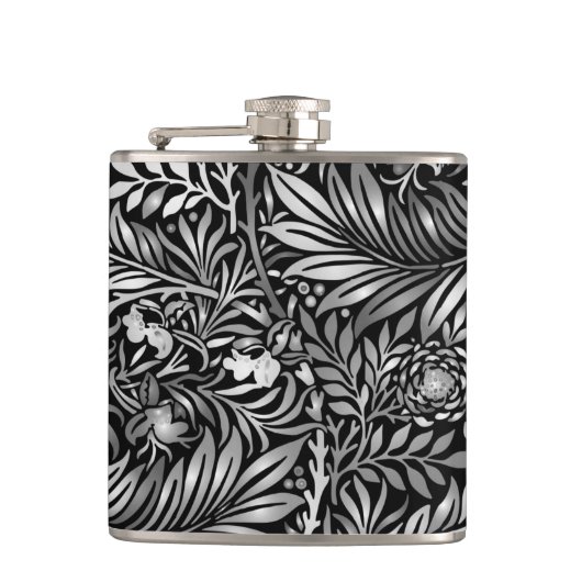 Atemberaubendes Silberfaser Flachmann (Vorderseite)