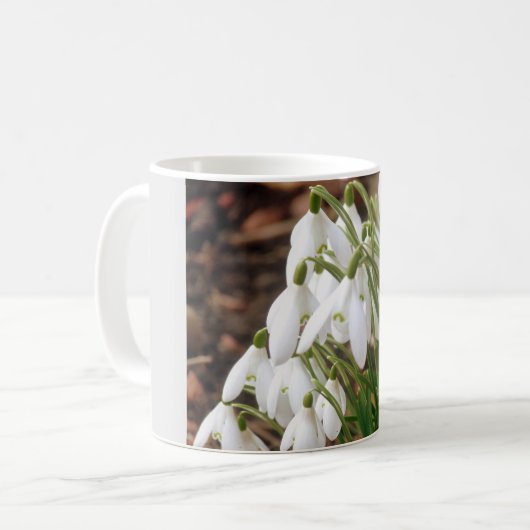 Atemberaubendes Snowdrops Kaffeetasse (Vorderseite Links)