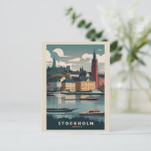 Atemberaubendes Stockholm Skyline Postkarte (Stehend Vorderseite)