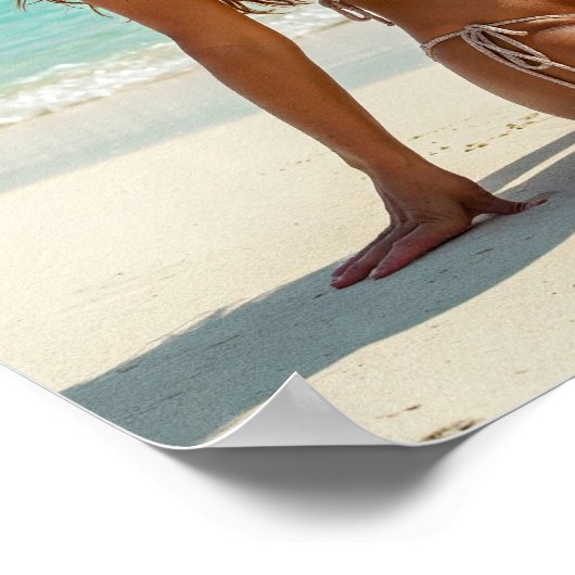Atemberaubendes Strandportrait einer wunderschönen Poster (Ecke)