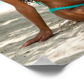 Atemberaubendes Strandportrait einer wunderschönen Poster (Ecke)