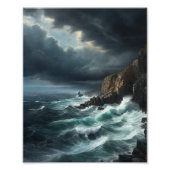 Atemberaubendes Sturmmeer mit Abstürzen Fotodruck (Vorne)