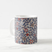 Atemberaubendes Teal- und Magenta-Blattmuster  Kaffeetasse (Vorderseite Links)