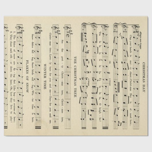 Atemberaubendes ungewöhnliches Vintages Geschenkpapier (Flach)