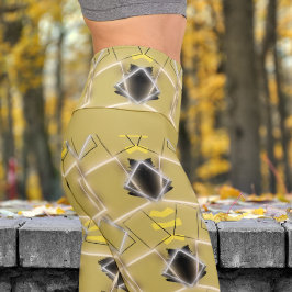 Atemberaubendes Vegas Gold Gerahmt im Goldenen Mus Capri Leggings