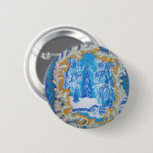 Atemberaubendes Vintages blaues Button (Vorne & Hinten)