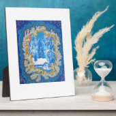 Atemberaubendes Vintages Blaues Weihnachtswunder Fotoplatte (Seite)