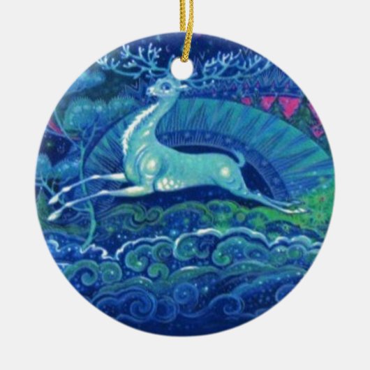 Atemberaubendes Vintages russisches blaues Keramik Ornament (Vorne)