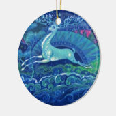 Atemberaubendes Vintages russisches blaues Keramik Ornament (Links)