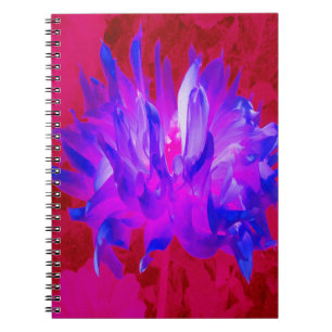 Atemberaubendes Violet Blau und Hot Pink Kaktus Da Notizblock