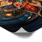 atemberaubendes Weihnachtskaleidescope-Poster Poster (Ecke)