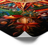 atemberaubendes Weihnachtskaleidescope-Poster Poster (Ecke)