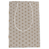 Atemberaubendes Weiß und Gold-Starlight Mittlere Geschenktüte (Vorderseite)