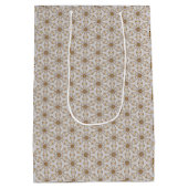 Atemberaubendes Weiß und Gold-Starlight Mittlere Geschenktüte (Rückseite)