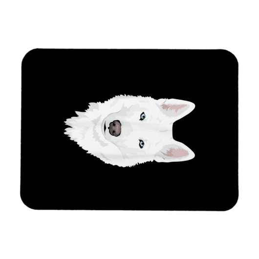 Atemberaubendes Weißes Sibiriengebäck - Weißer Sch Magnet (Horizontal)