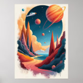 Atemberaubendes Weltraumposter-Thema Poster (Vorne)