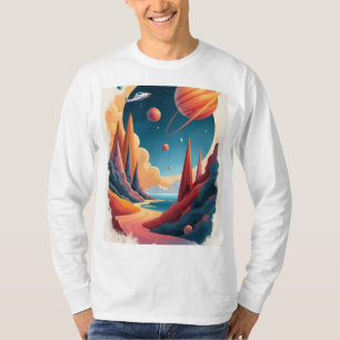Atemberaubendes Weltraumposter-Thema T-Shirt