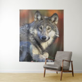 Atemberaubendes Wolfsportrait Wandteppich (Beispiel)