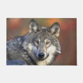 Atemberaubendes Wolfsprotrait Fußmatte (Vorderseite)