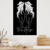 Atemberaubendes Zwillingspferd Poster (Küche)